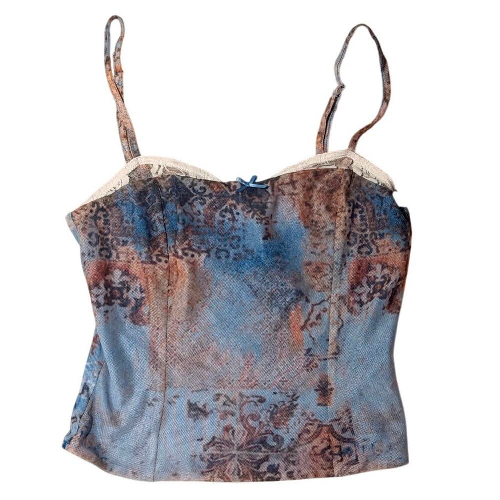 Tiger Mist Mesh Print Cami Top – Blue Multi – S